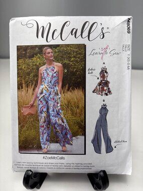 McCall’s Pattern M8069 Size XS-S-M Misses Romper Jumpsuit Belt Uncut